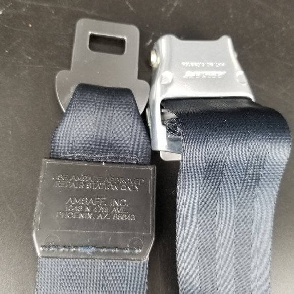 Universal Airline AmSafe Seat Belt Extender Adjustable Navy Blue FAA Type A E-4 - Picture 7 of 9